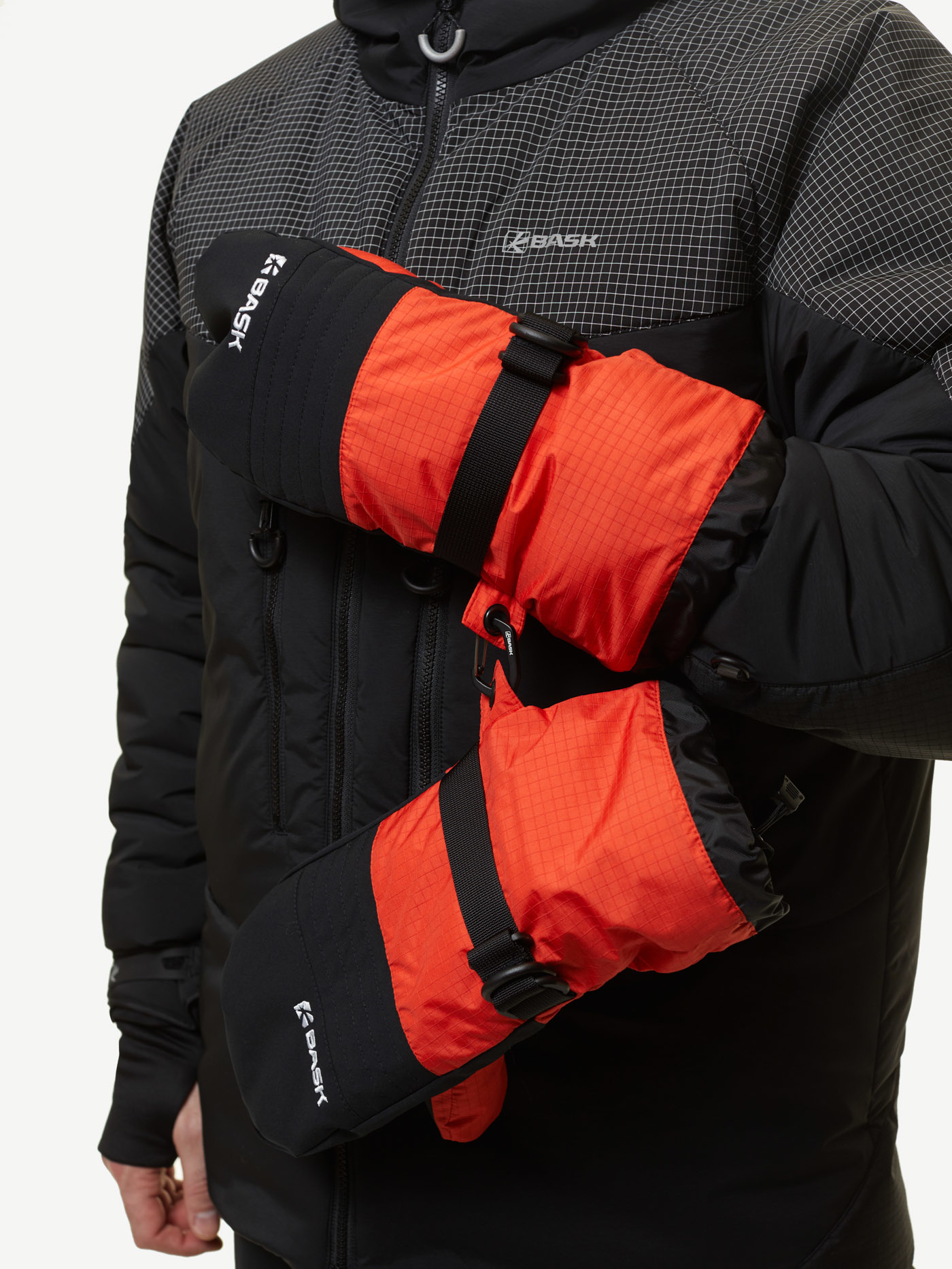 Рукавицы BASK BRUTAL Pole (L (24-25); Оранжевый/Черный)