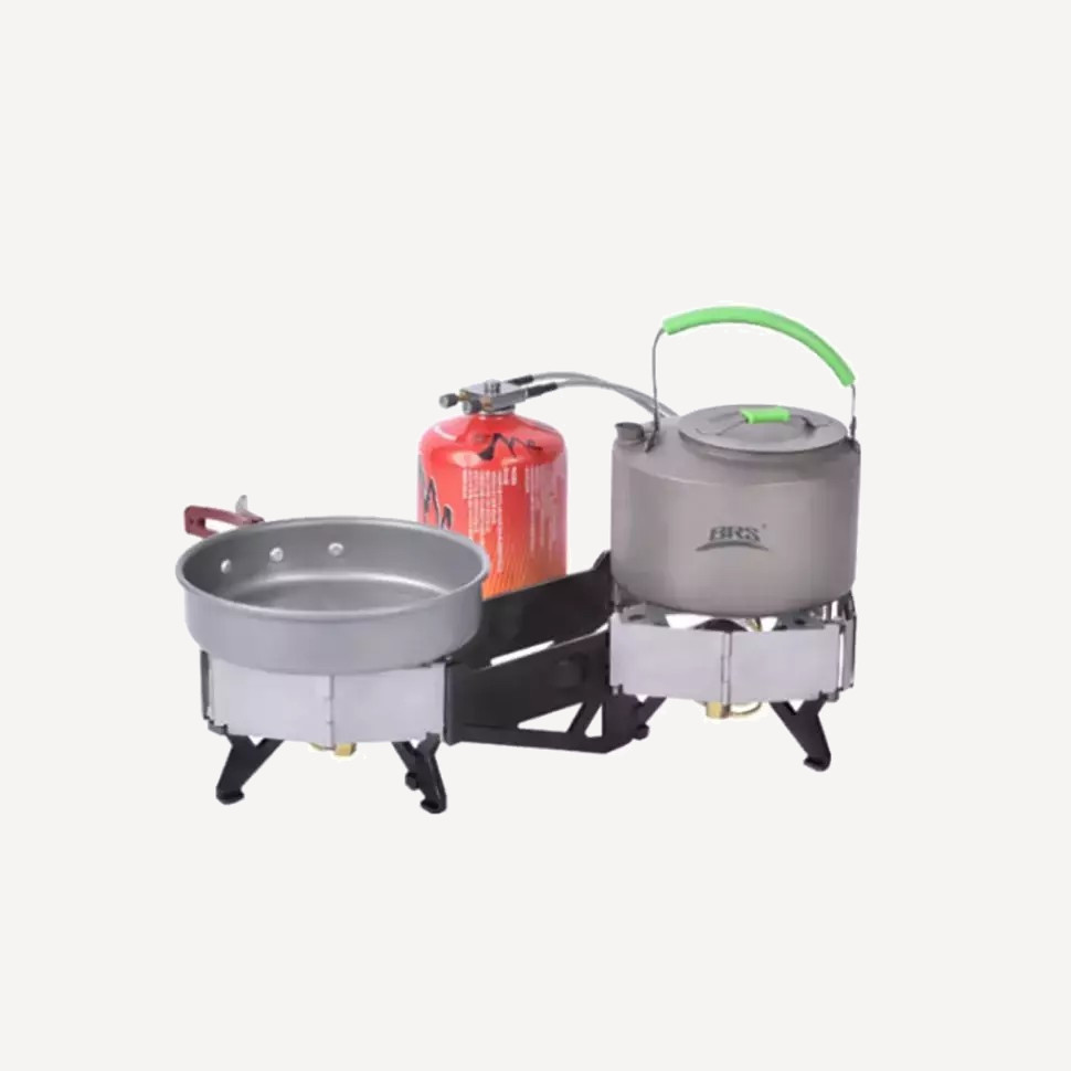 Газовая Горелка двойная BRS-32 2*1.94кВт (Стальной/Черный, 300х65х95 мм)