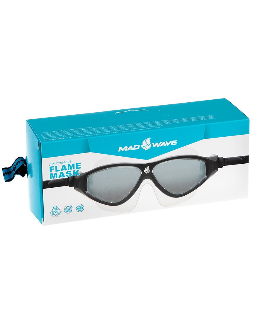 Очки для плавания Flame mask (темные; Зеленый)