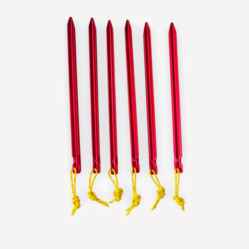 Колья для палатки GORAA AA Four Corner (6 шт, Красные)