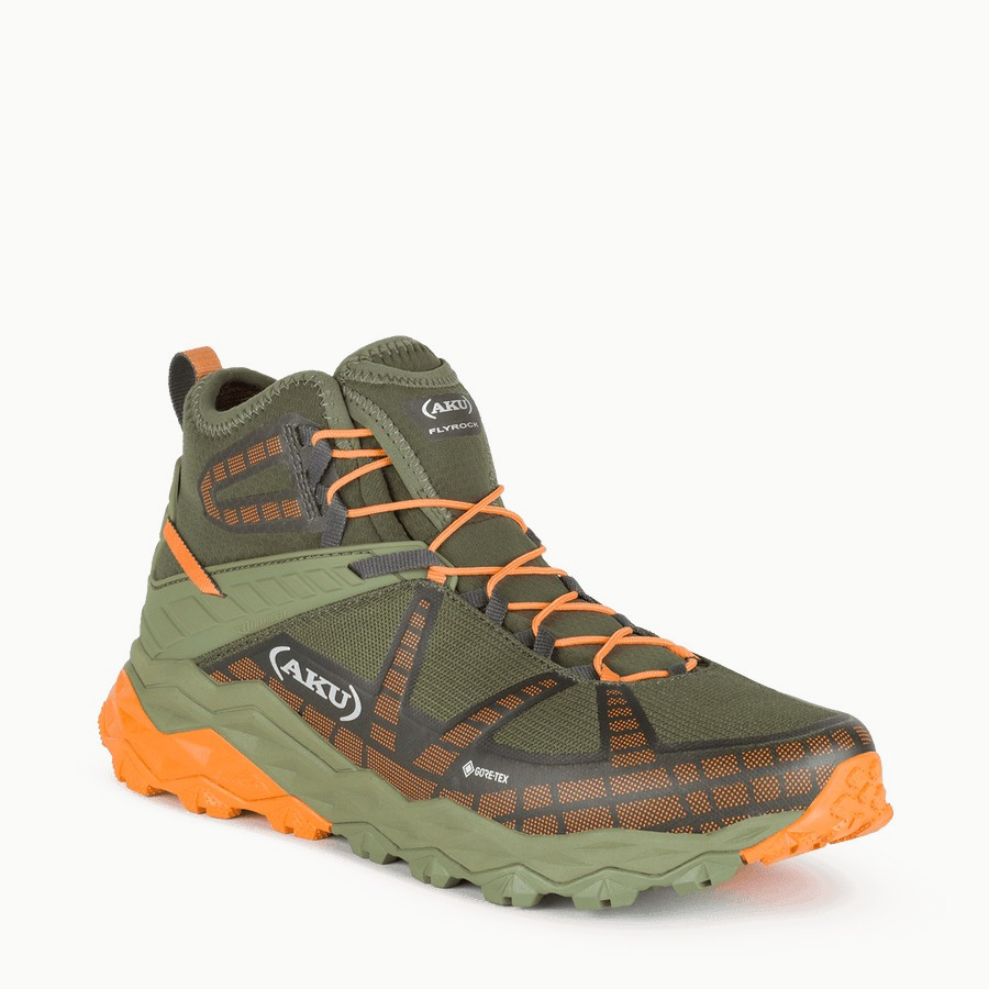 Кроссовки FLYROCK MID GTX (EU 45 UK 10.5 СМ 29.5; military green/orange) Кроссовки FLYROCK MID GTX (EU 45 UK 10.5 СМ 29.5; military green/orange)