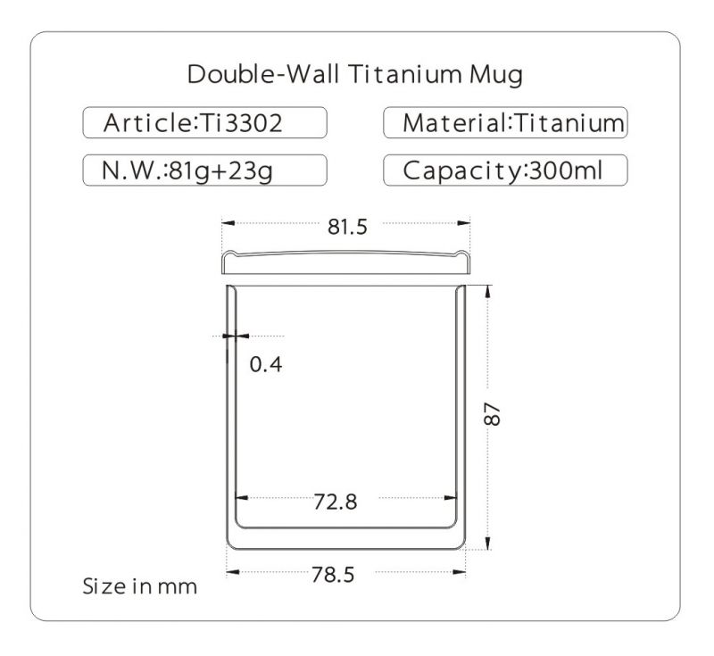 Термостакан GORAA Titanium с крышкой 0,3L (Титан; 300мл) Термостакан GORAA Titanium с крышкой 0,3L (Титан; 300мл)