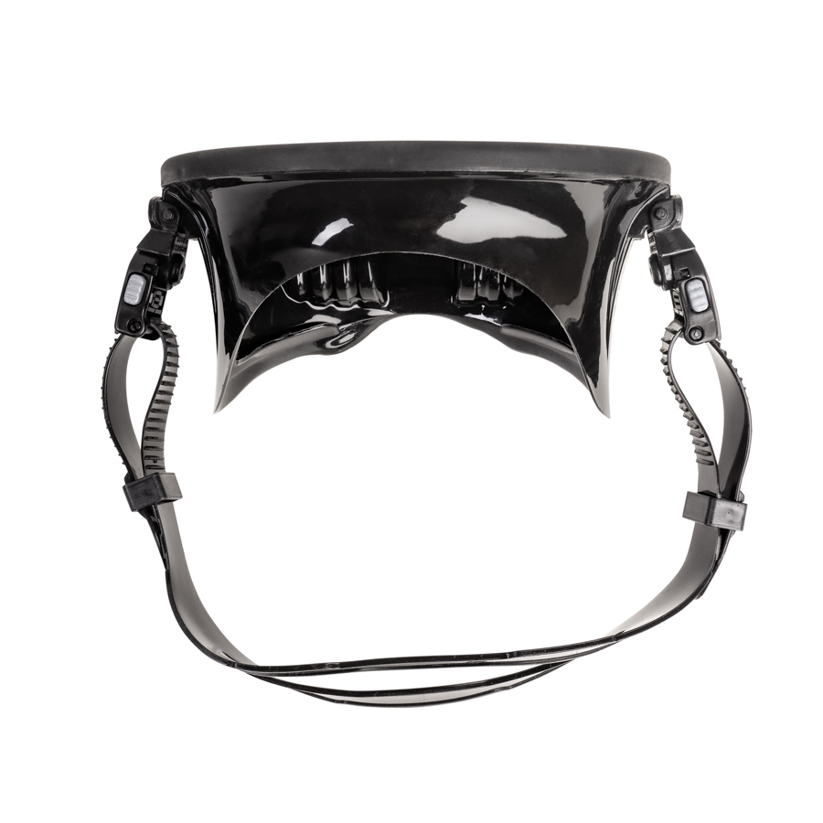 Маска Scorpena O2 овальная (черный силикон; черный)