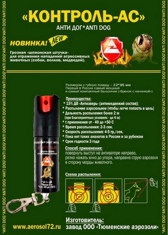 Брелок AntiDog Контроль-АС 18мл (Аэрозольный, Turn&Press)