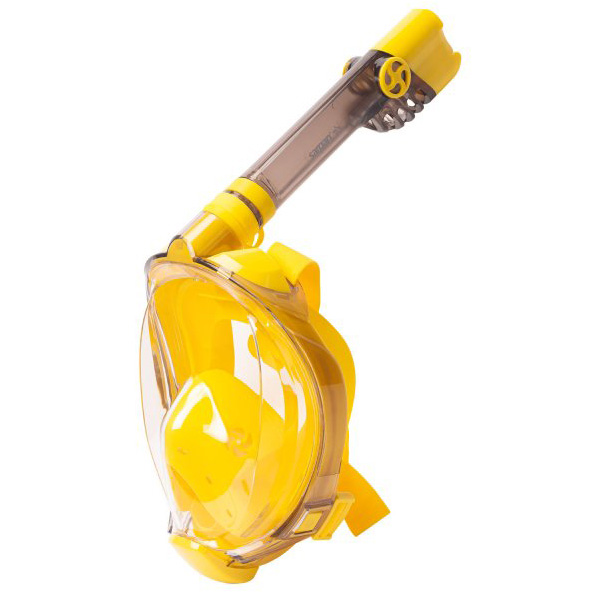 Маска полнолицевая для сноркелинга Galaktica Premium (L-XL; прозрачный/желтый/желтый)