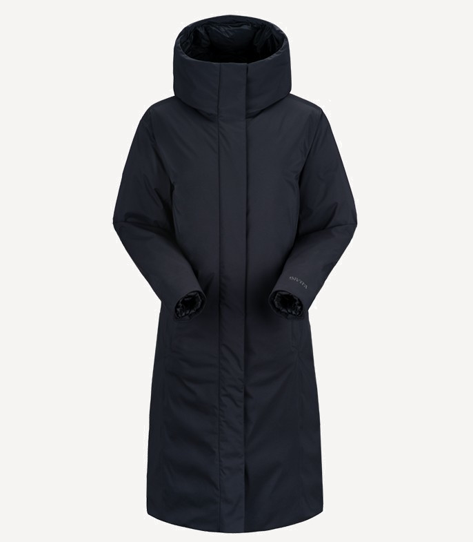 Пуховое пальто Милонега 25 (Женский; 44-164; Черный)