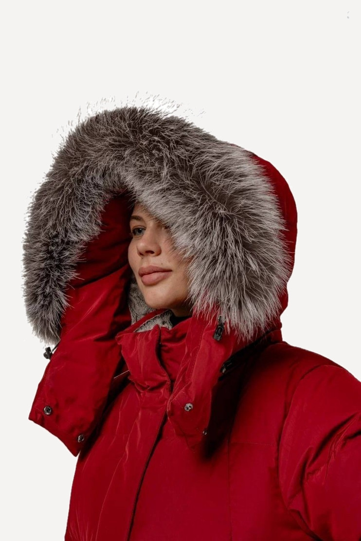 Пальто пуховое Глория Nordic Goose мех Енот (Женский; 52; Винный) Пальто пуховое Глория Nordic Goose мех Енот (Женский; 52; Винный)
