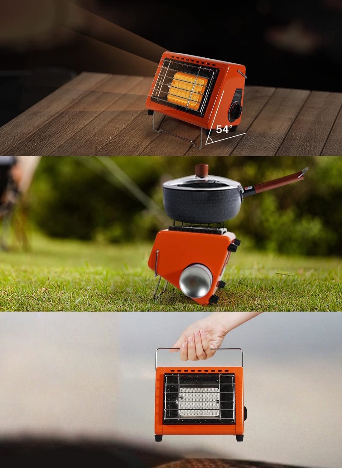 Газовый МФУ BRS-H23 1.5кВт Керамика (Оранжевый, 21х17,5х18см)