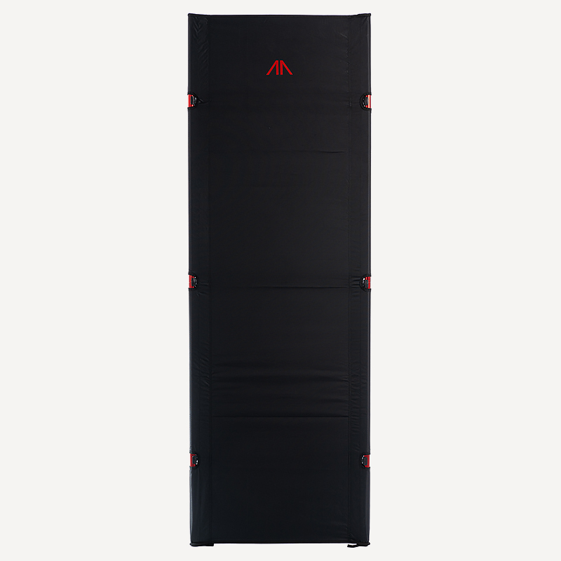 Раскладушка GORAA до 120кг (Черная/Красный; 2,6кг; 190*67*38см)