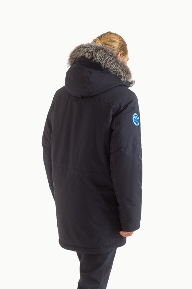 Пуховик Торнадо Top Arctic Goose мех Енот (Мужской; 52; Темно-Синий)