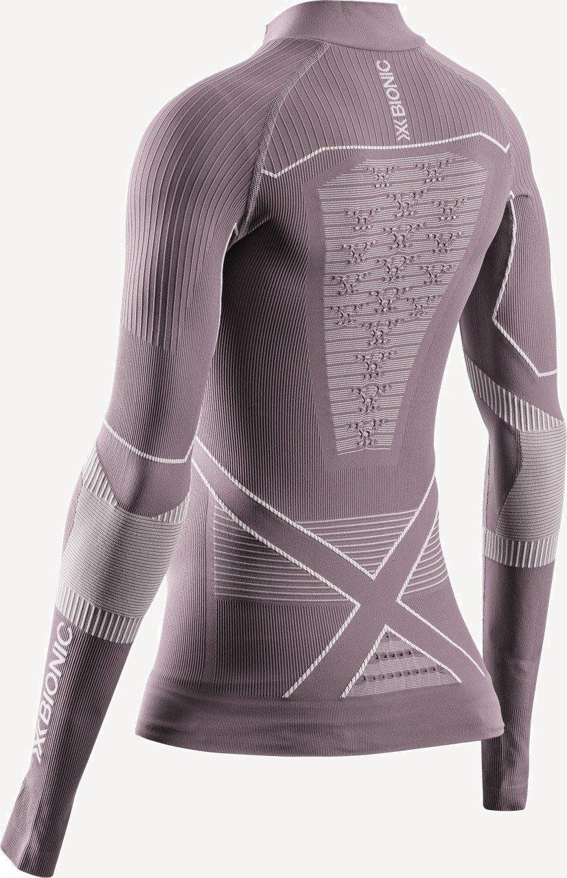 Т/Б Верх X-Bionic Energy Accu Light 1/2 Zip Shirt LG SL Wmn (S; P093 Dusty_ Lavander/Arctic_White)