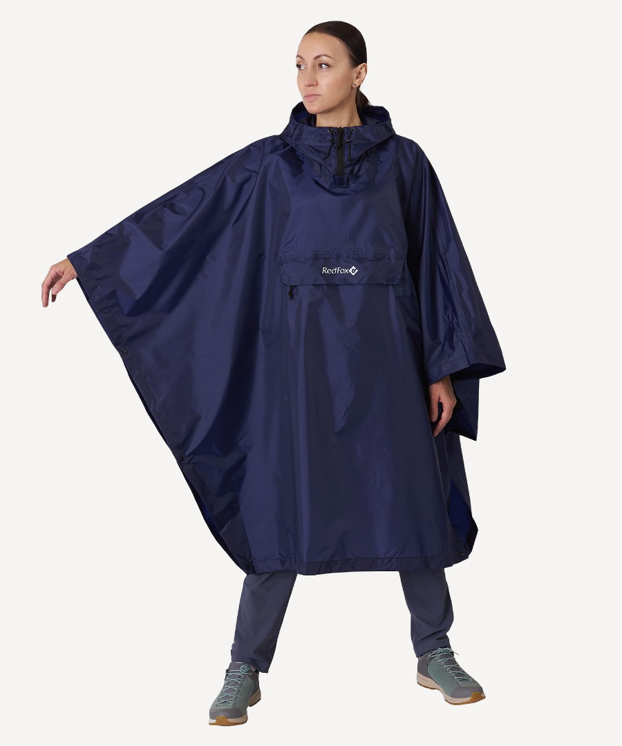 Дождевик-Пончо RedFox Poncho (Унисекс; one size; т.Синий) Дождевик-Пончо RedFox Poncho (Унисекс; one size; т.Синий)
