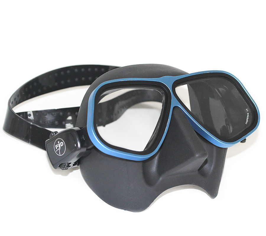 Маска FanDiver F299 с алюминиевой рамкой (черный силикон; синий)