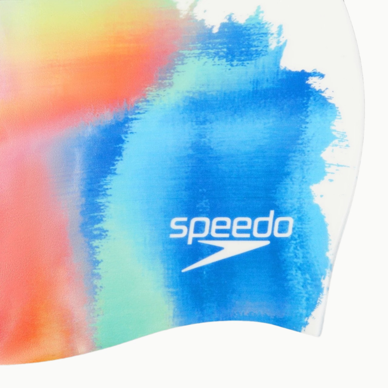Шапочка для плавания Speedo Digital Printed (белый/голубой/оранжевый)