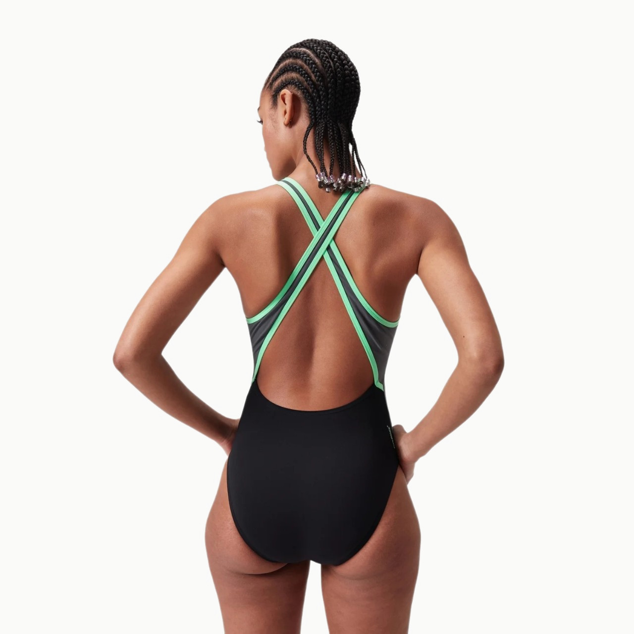 Купальник Speedo High Neck Splice Cross Back (Женский; 42 (54); Черный)