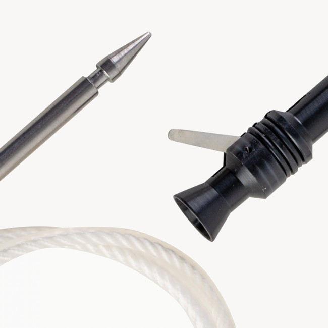 Кукан механический веревочный в оплетке (сталь)