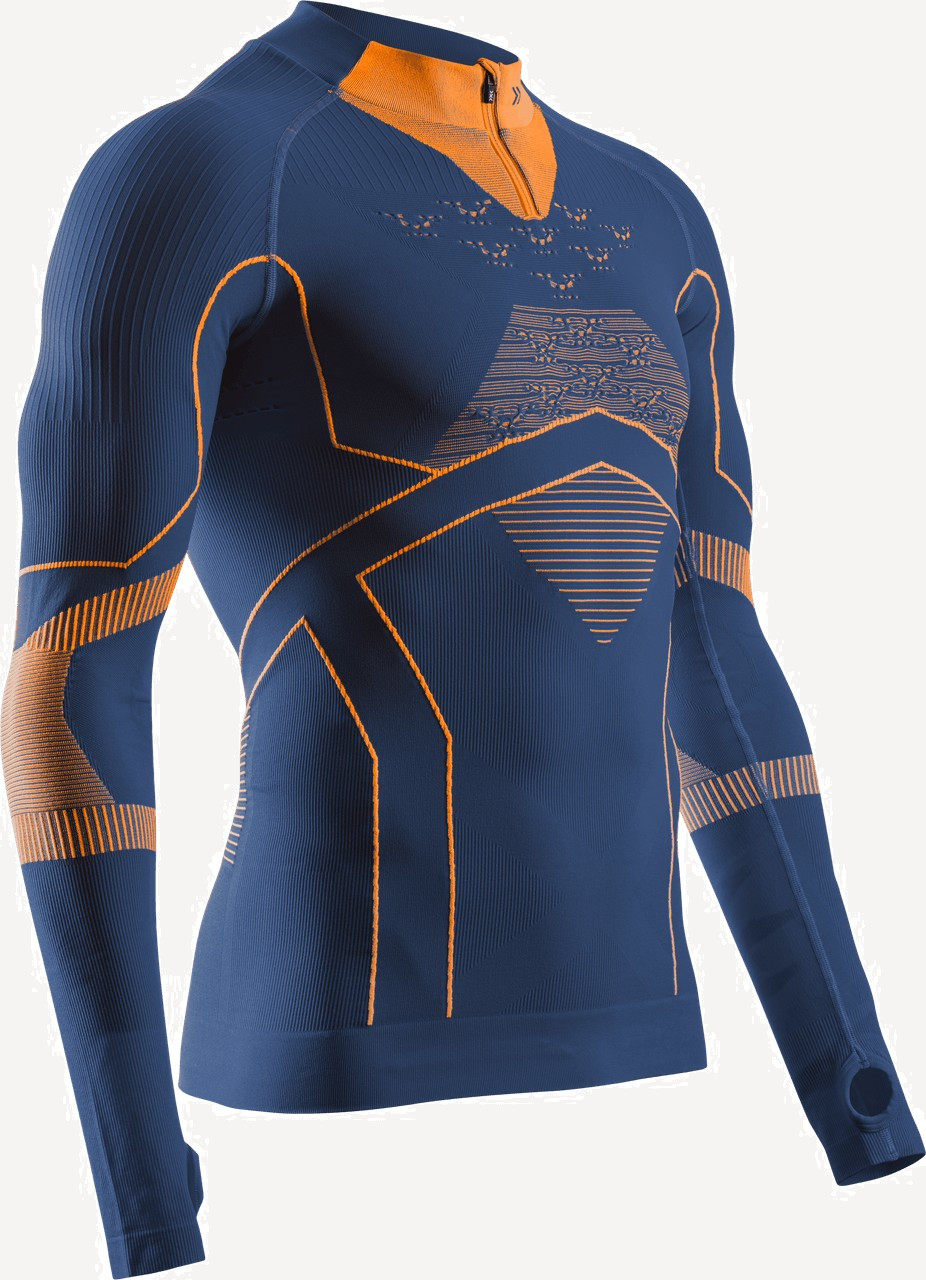 Т/Б Верх X-Bionic Energy Accu Light 1/2 Zip Shirt LG SL Man (XL; A096 Marine/Orange)