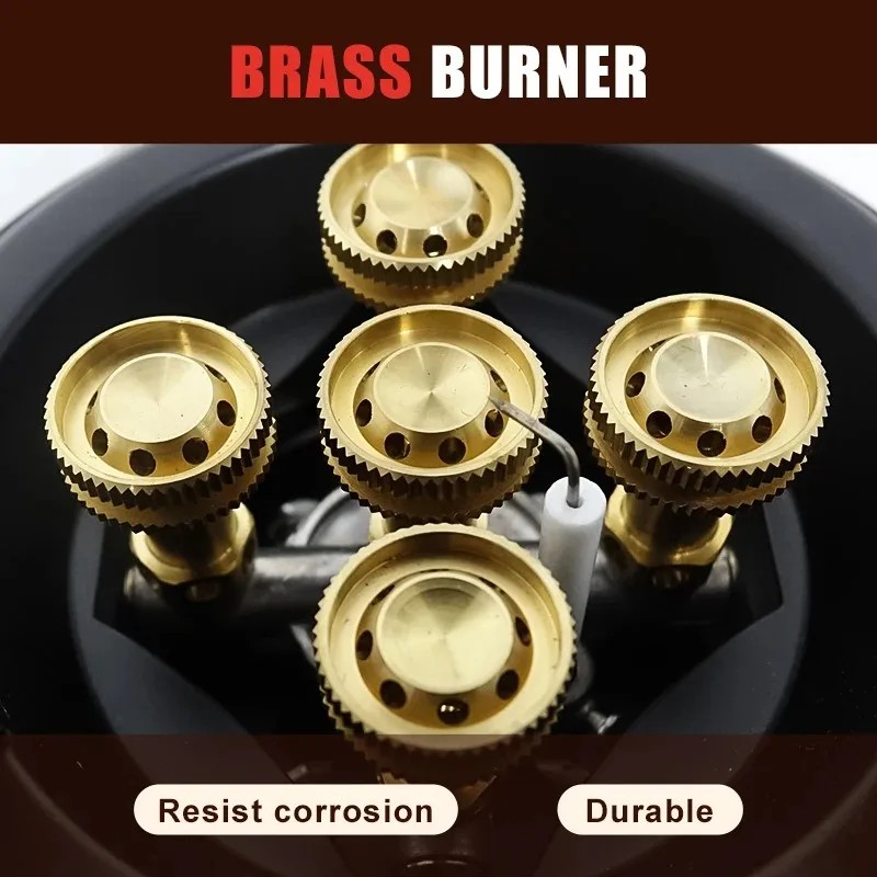 Газовая Горелка BRS-201A Five Star Пьезо 16кВт (Black; Ø185х120мм/Ø140х100мм)