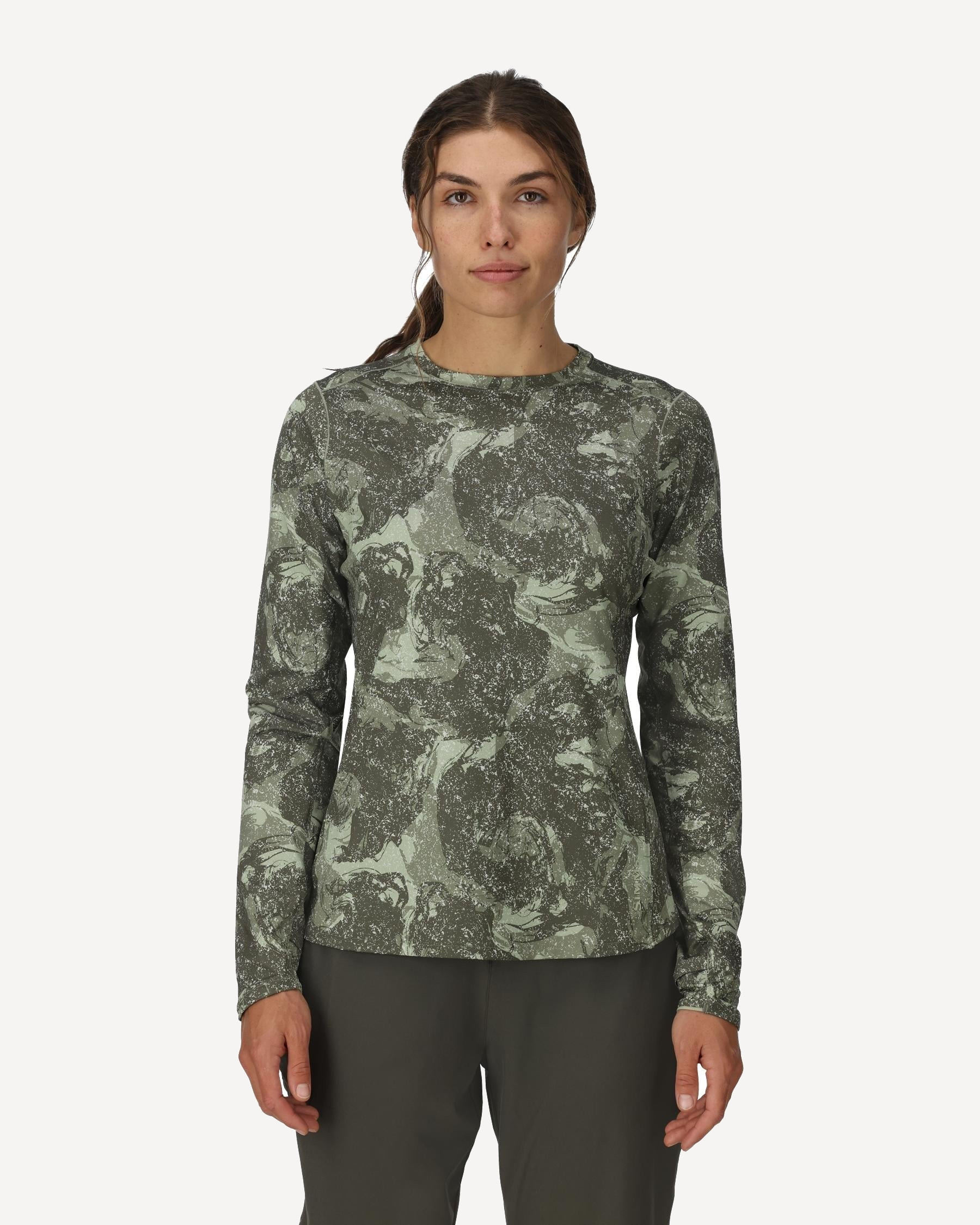 ТермоФутболка Simms Women's SolarFlex Crew (Женский; XL; Back Eddy Willow)