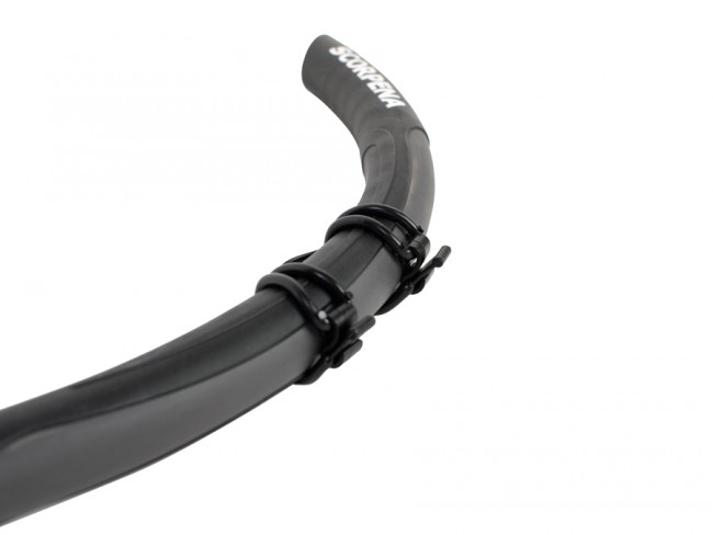 Трубка Scorpena Apnea X двухкомпонентная  (черный силикон; черный)