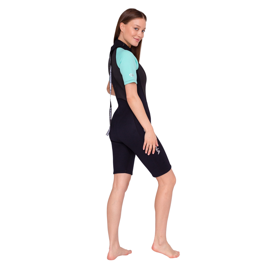 Гидрокостюм Hawaii Shorty 3 мм (Женский; XS; Мятный)