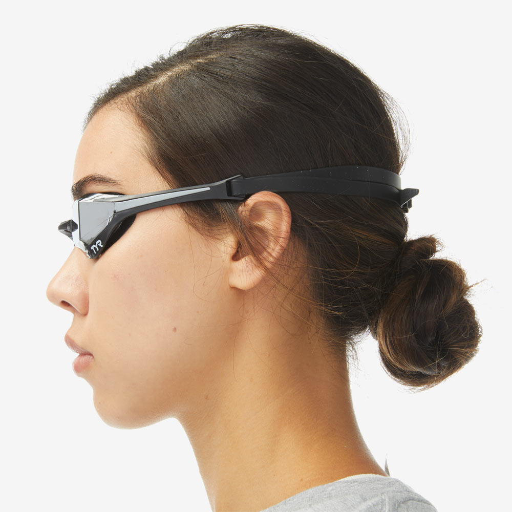 Очки для плавания Tracer-X Elite Racing Mirrored (зеркальные; черный/серебристый)