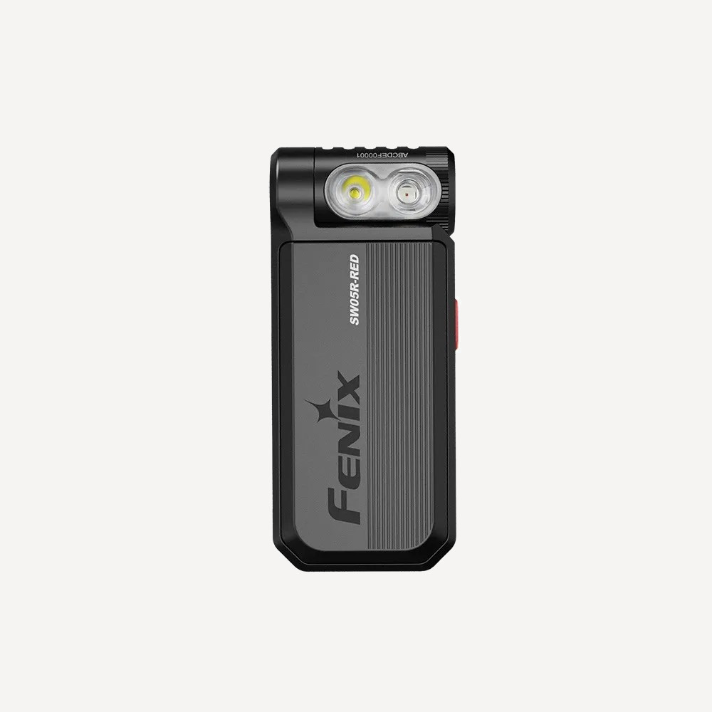 Фонарь клипса Fenix SW05R-RED 150 Lumen (Черный, свет Белый/Красный)