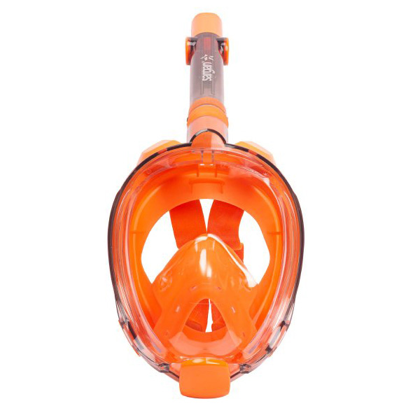 Маска полнолицевая для сноркелинга Galaktica Premium (S-M; прозрачный/оранжевый/оранжевый)