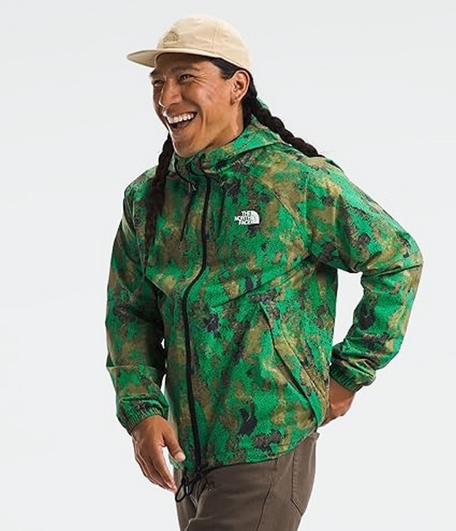 Куртка TNF Antora Rain Hoodie (Мужской; S; OpticEmerald CamoPrint)