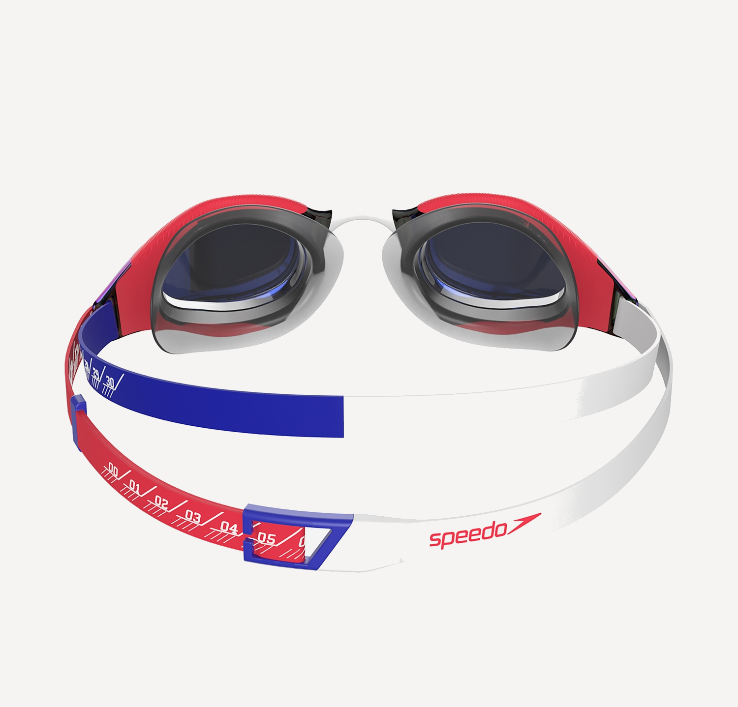 Очки для плавания Speedo Fastskin Hyper Elite Mirror (зеркальные; красный/синий)