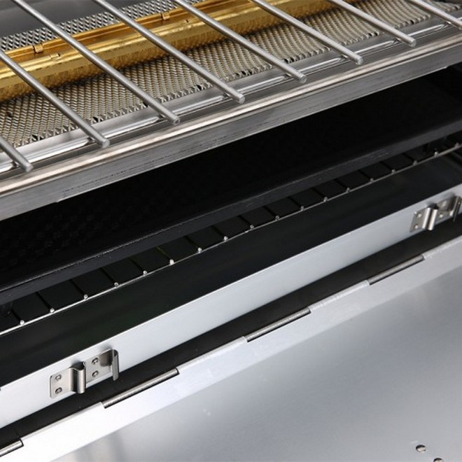 Газовый Гриль-Духовка BRS-16B 2,7кВт (Сталь/Черная, 420*245*175 мм)