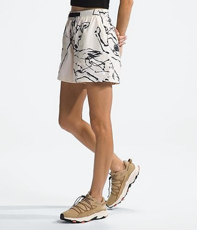 Шорты TNF W Class V Pathfinder Belted Short (Женский; S; WhiteDune CoyoteField SketchPrint)