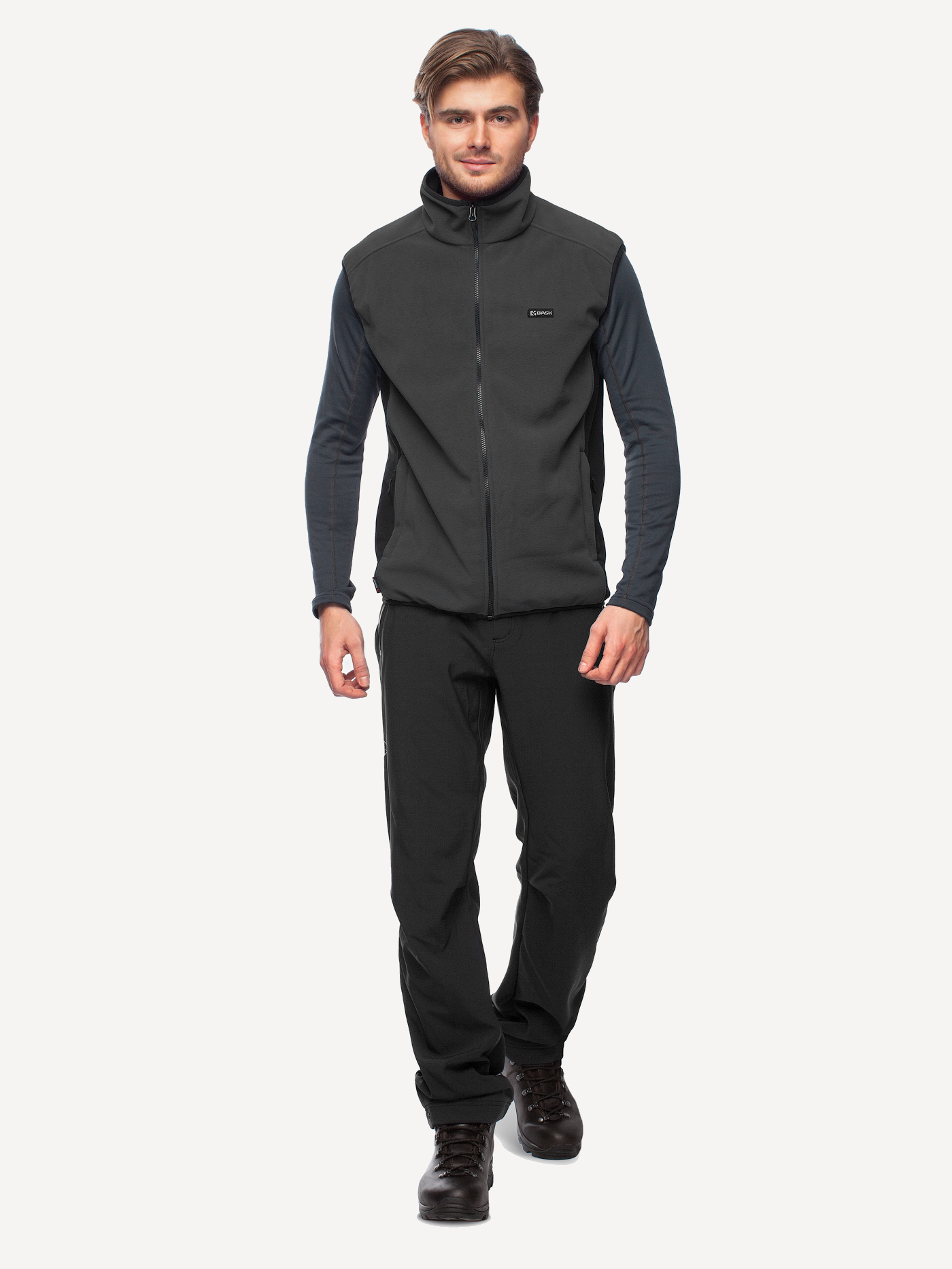 Жилет флис BASK SPRINT V3 (Мужской; XL; Серый темный)