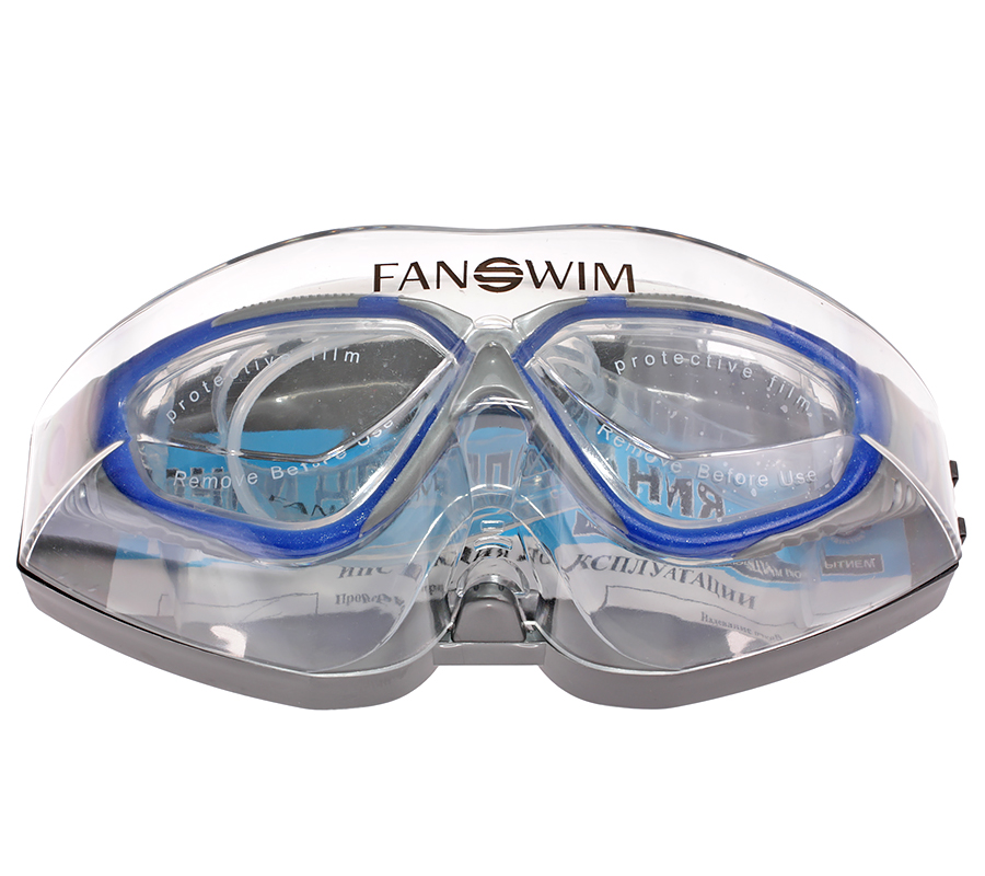 Очки для плавания FanSwim T19 (прозрачные; Голубой)