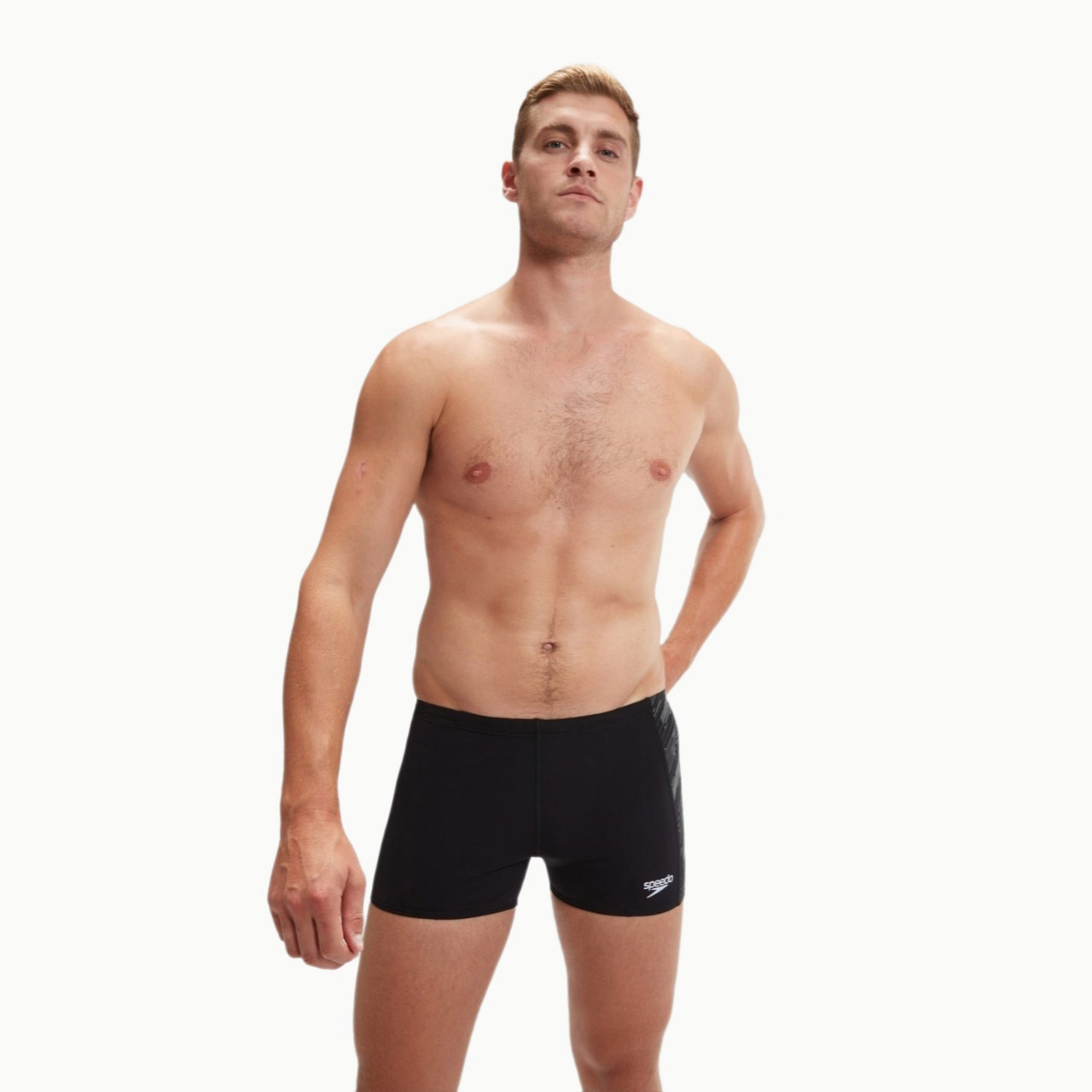 Плавки-шорты Speedo HyperBoom Panel Aquashort (Мужской; 34 (50); черный/белый)