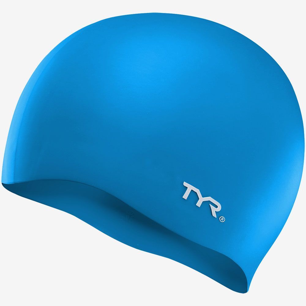 Шапочка для плавания Wrinkle Free Silicone Cap (голубой)