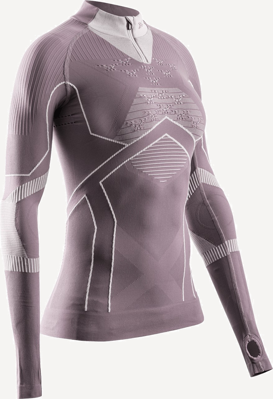 Т/Б Верх X-Bionic Energy Accu Light 1/2 Zip Shirt LG SL Wmn (S; P093 Dusty_ Lavander/Arctic_White)