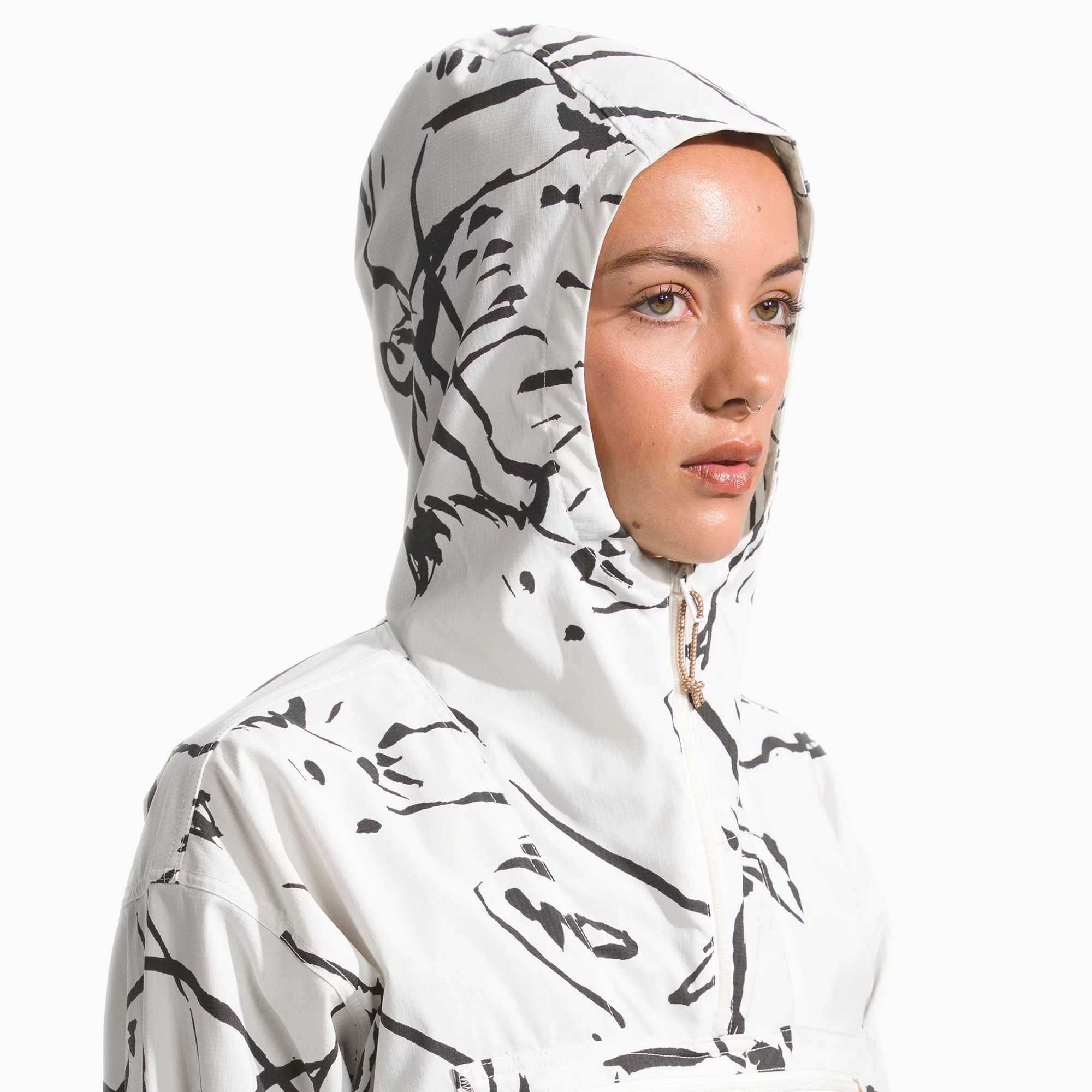 Куртка-Анорак TNF W Class V Pathfinder Pullover (Женский; S; WhiteDune CoyoteField SketchPrint)