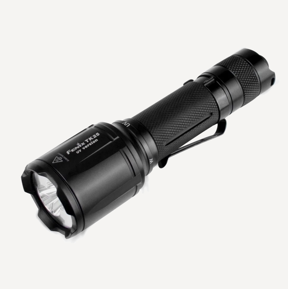 Фонарь тактический Fenix TK25 UV 1000 Lumen (White Cree XP-G3 / UV 3000mW, без аккум 18650) Фонарь тактический Fenix TK25 UV 1000 Lumen (White Cree XP-G3 / UV 3000mW, без аккум 18650)