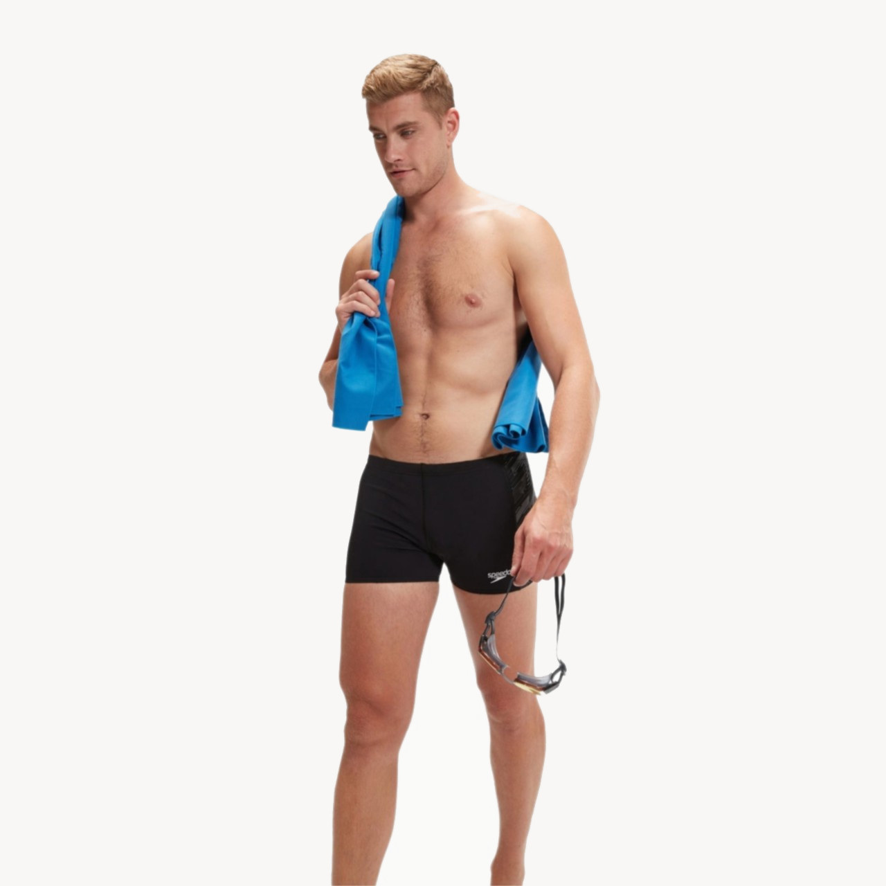 Плавки-шорты Speedo HyperBoom Panel Aquashort (Мужской; 34 (50); черный/белый)