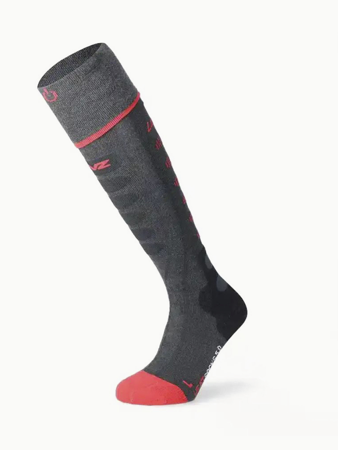 ТермоЭлектроНоски LENZ Heat Sock 5.1 Toe Cap Regular Fit (; 39-41; Anthracite/Red)