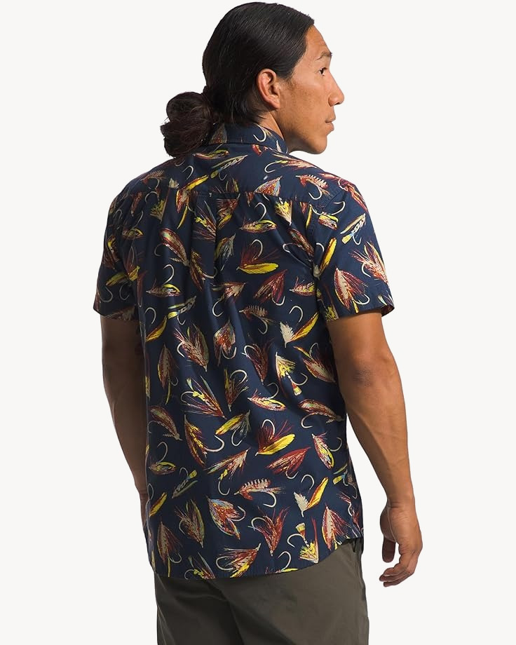 Рубашка TNF S/S Baytrail Pattern Shirt (Мужской; S; SummitNavy HandTiedFlyPrint)