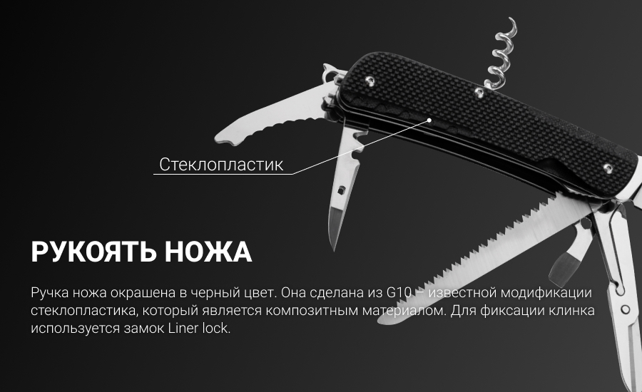 МультиТул RUiKE LD42-B 19-in-1 (Сталь_12С27/Черный_G-10) МультиТул RUiKE LD42-B 19-in-1 (Сталь_12С27/Черный_G-10)