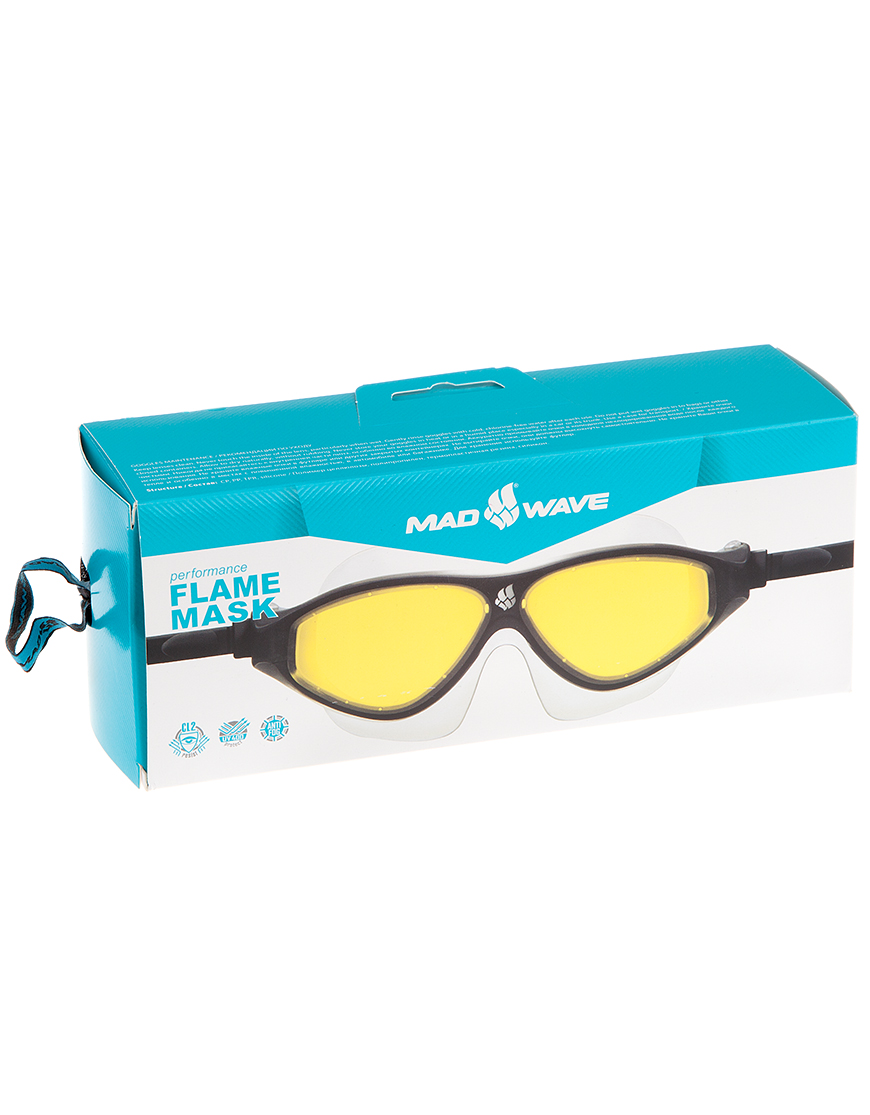 Очки для плавания Flame mask (янтарные; Желтый)