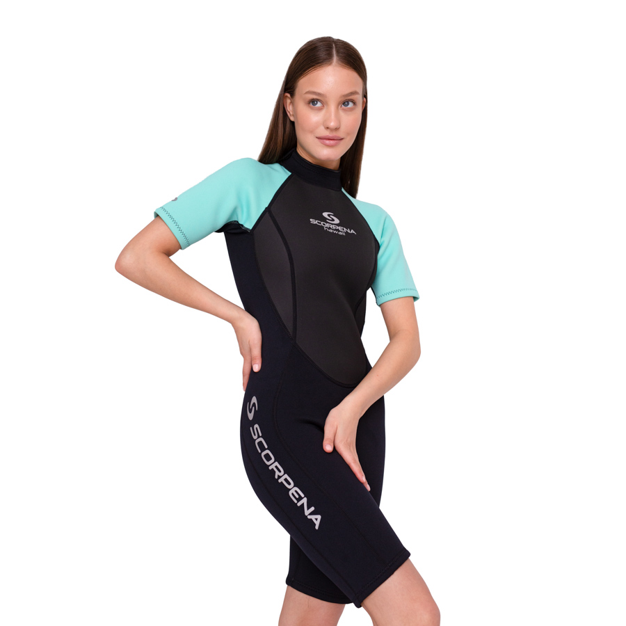 Гидрокостюм Hawaii Shorty 3 мм (Женский; XS; Мятный)