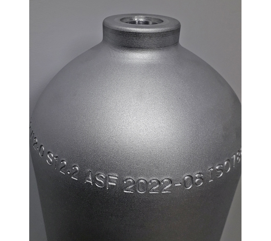 Баллон для дайвинга 12 л алюминиевый, d=184 мм, без вентиля, Alsafe Technology (серый)