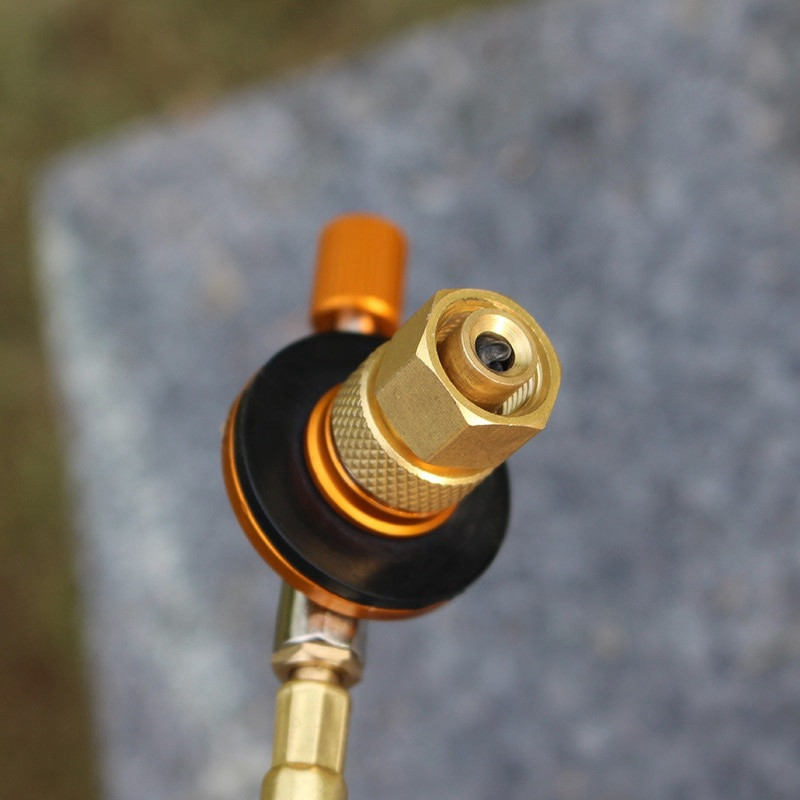 Адаптер газовый BRS-17B Цанга-Резьба на ножках (Сталь / Латунь, 41г, с чехлом)