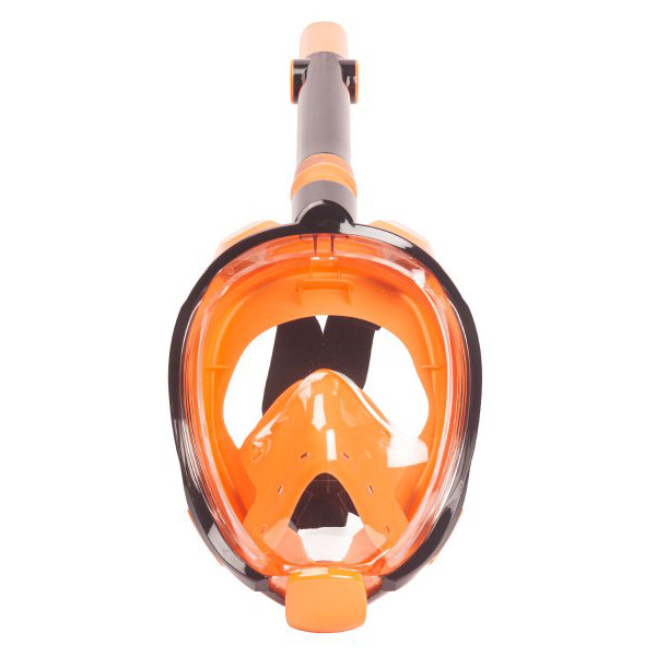 Маска полнолицевая для сноркелинга Galaktica Premium (S-M; черный/оранжевый/оранжевый)