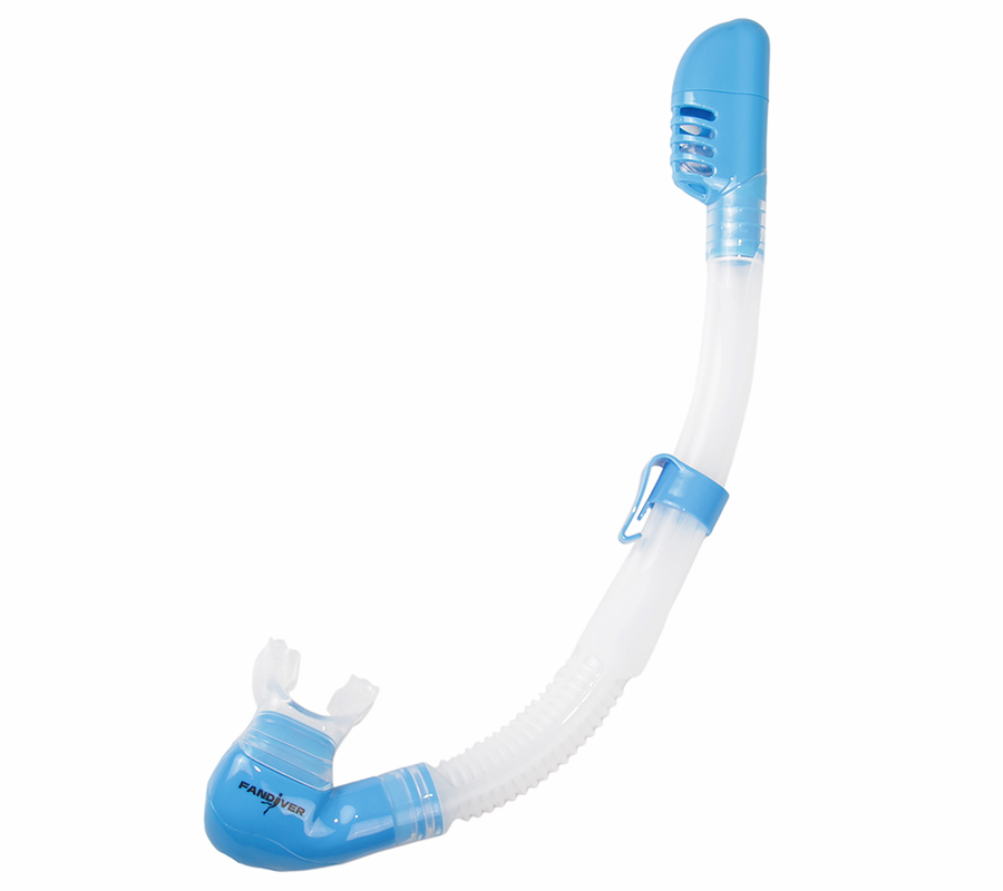 Трубка FanDiver Hyper Dry (прозрачный силикон; голубой) Трубка FanDiver Hyper Dry (прозрачный силикон; голубой)