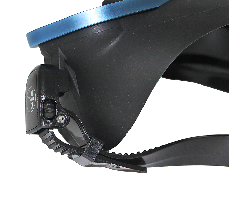 Маска FanDiver F299 с алюминиевой рамкой (черный силикон; синий)